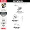 DELTA Lineax Monitor 14 Series Tub & Shower Trim — Chrome