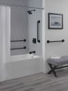 DELTA Pivotal 42" Angular Modern Decorative ADA Grab Bar — Matte Black