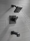 DELTA Ara Monitor 14 Series H2OKINETIC Tub & Shower Trim — Matte Black