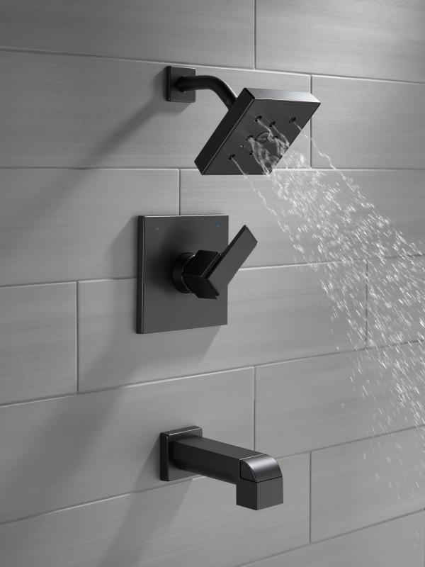 DELTA Ara Monitor 14 Series H2OKINETIC Tub & Shower Trim — Matte Black