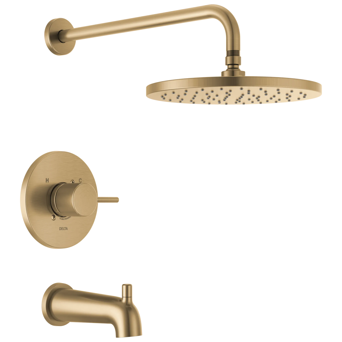 DELTA Modern Monitor 14 Series Tub & Shower Trim — Champagne Bronze