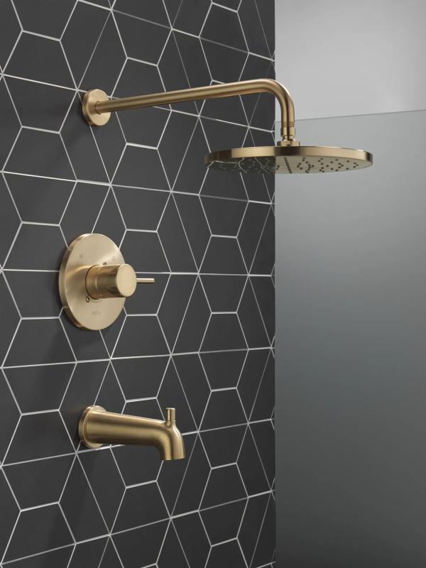 DELTA Modern Monitor 14 Series Tub & Shower Trim — Champagne Bronze