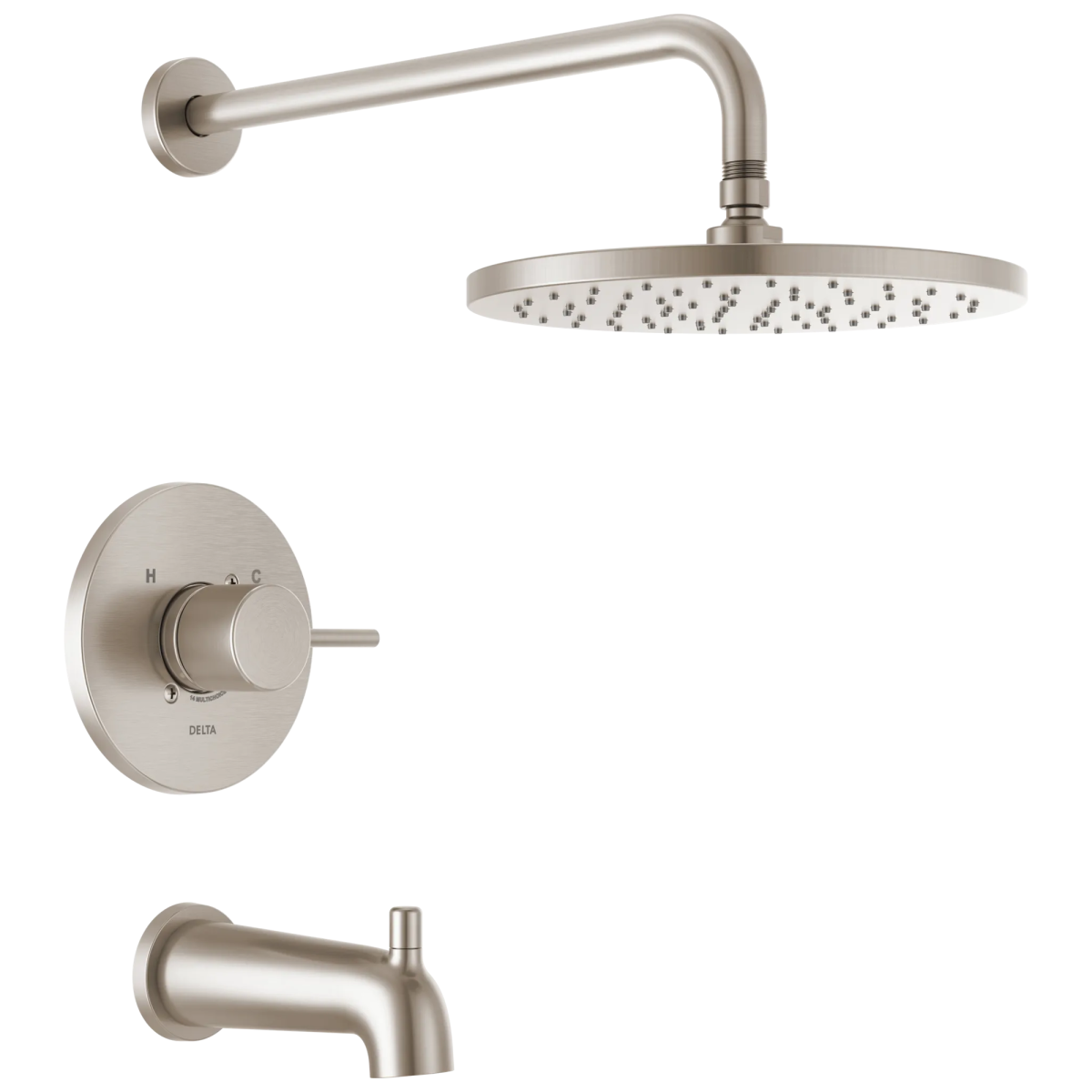 DELTA Modern Monitor 14 Series Tub & Shower Trim — Spotshield Brushed Nickel