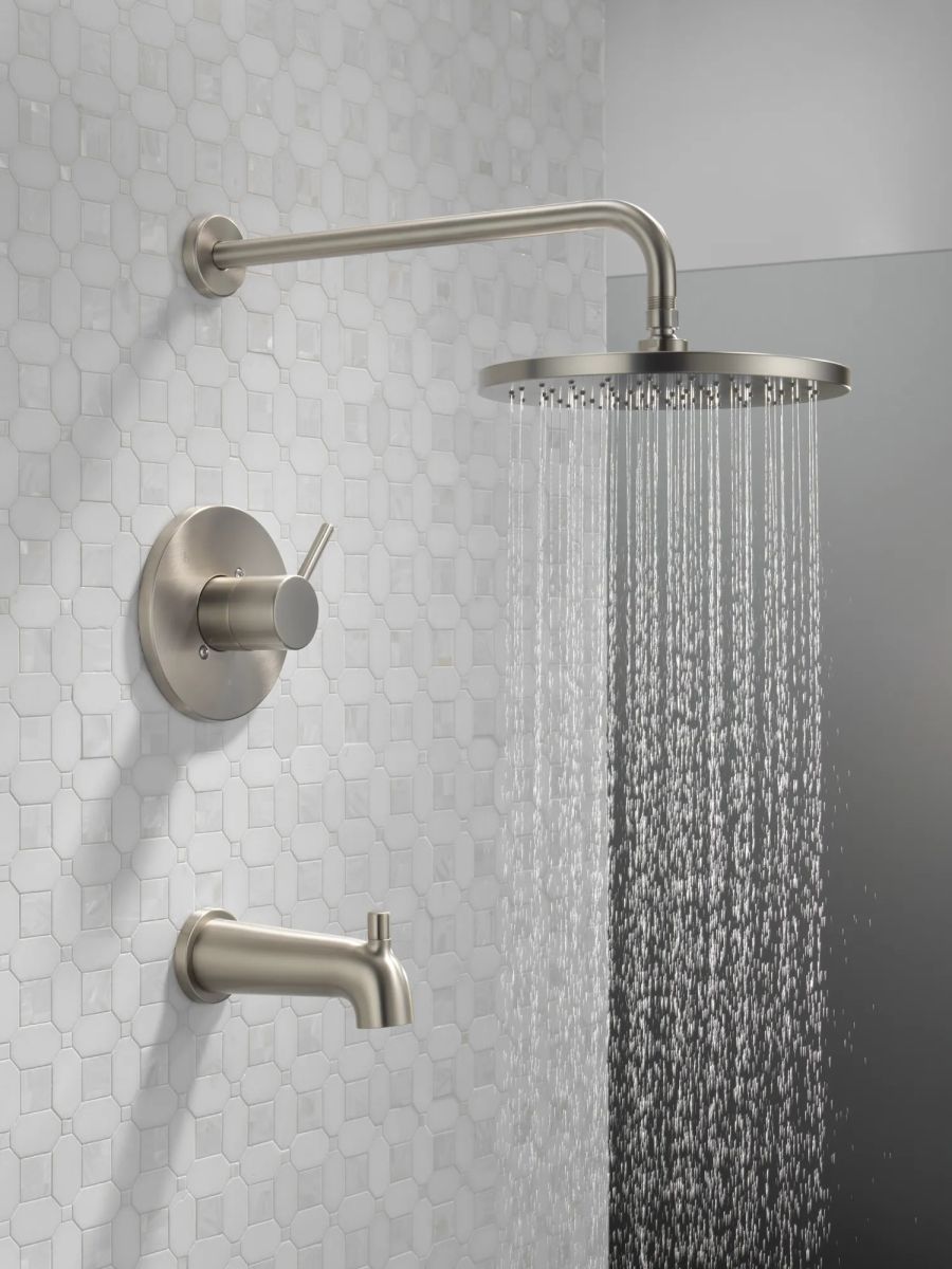 DELTA Modern Monitor 14 Series Tub & Shower Trim — Spotshield Brushed Nickel