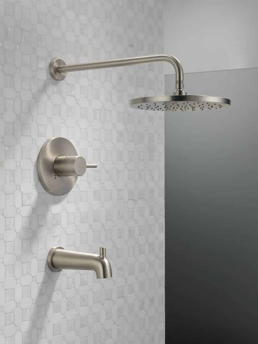 DELTA Modern Monitor 14 Series Tub & Shower Trim — Spotshield Brushed Nickel