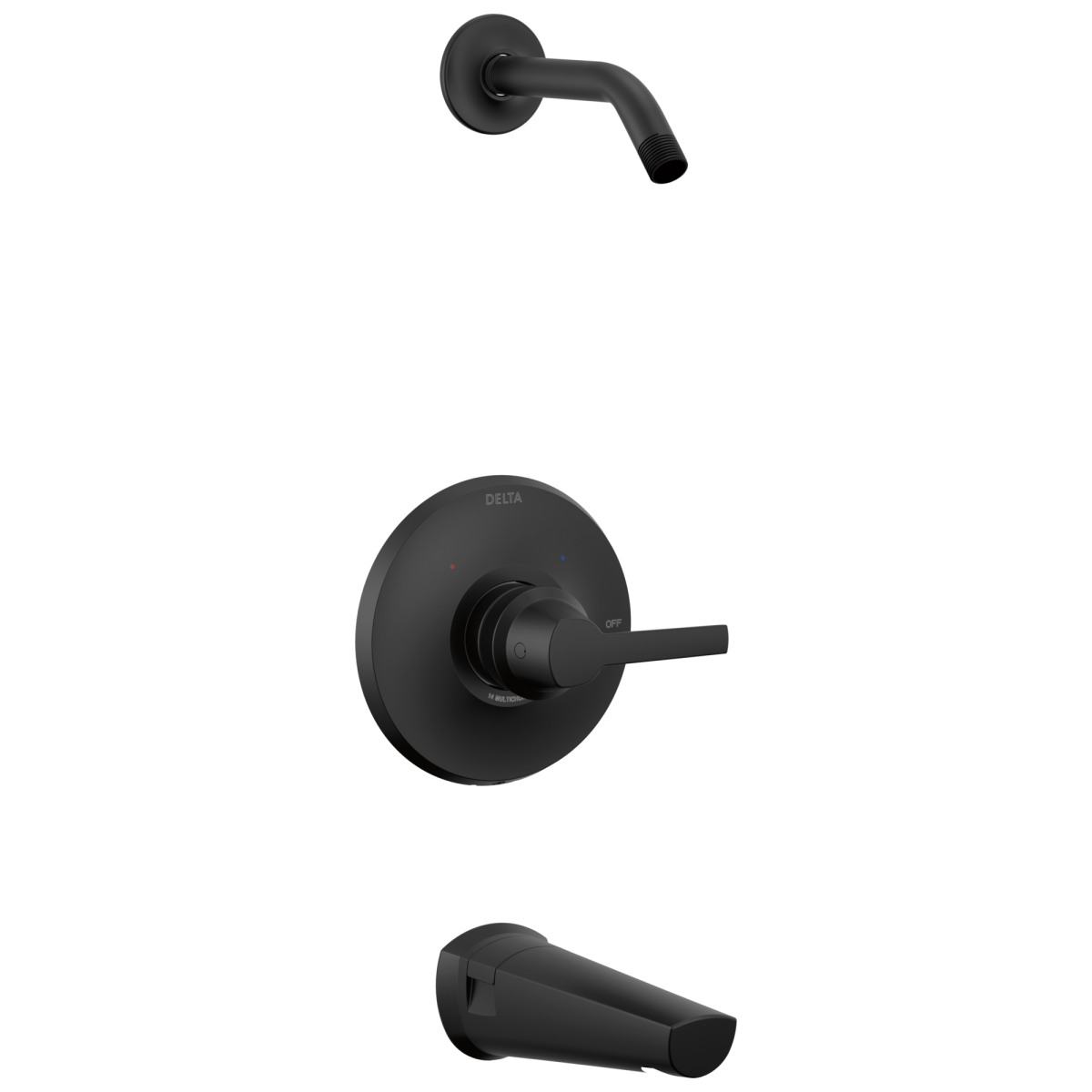 DELTA Galeon 14 Series Tub & Shower Trim - Less Head — Matte Black