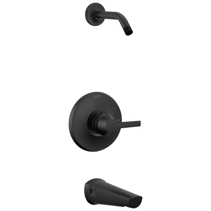 DELTA Galeon 14 Series Tub & Shower Trim - Less Head — Matte Black