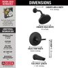DELTA Galeon 14S Tub Shower Trim with H2OKinetic — Matte Black