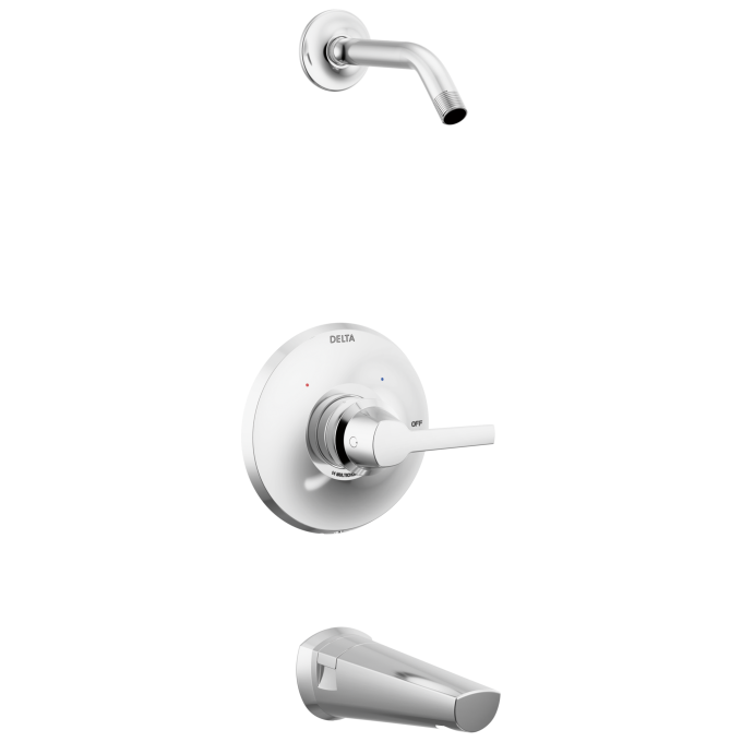 DELTA Galeon 14 Series Tub & Shower Trim - Less Head — Lumicoat® Chrome