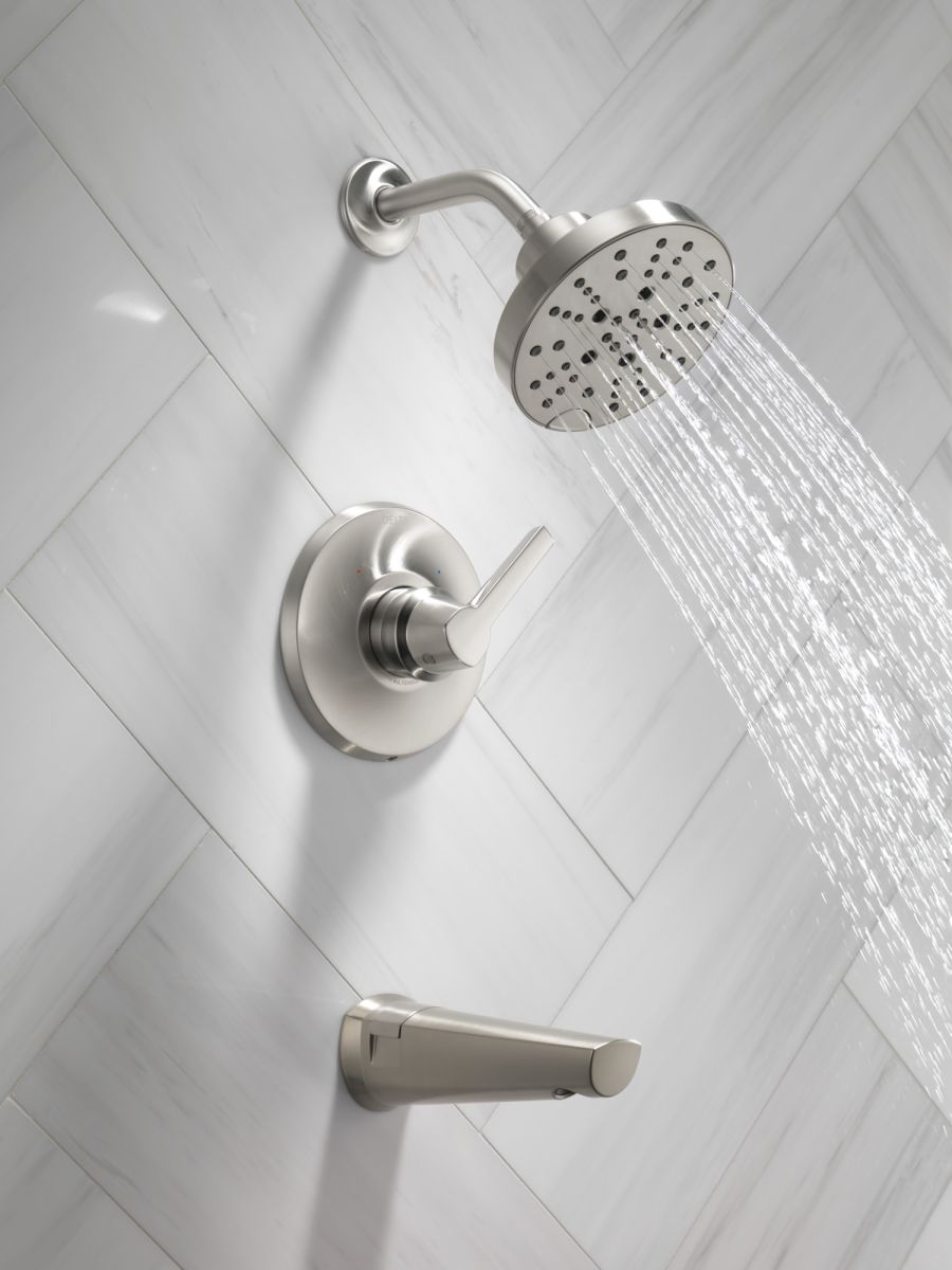 DELTA Galeon 14S Tub Shower Trim with H2OKinetic — Lumicoat® Stainless
