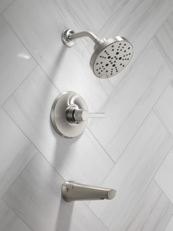 DELTA Galeon 14S Tub Shower Trim with H2OKinetic — Lumicoat® Stainless