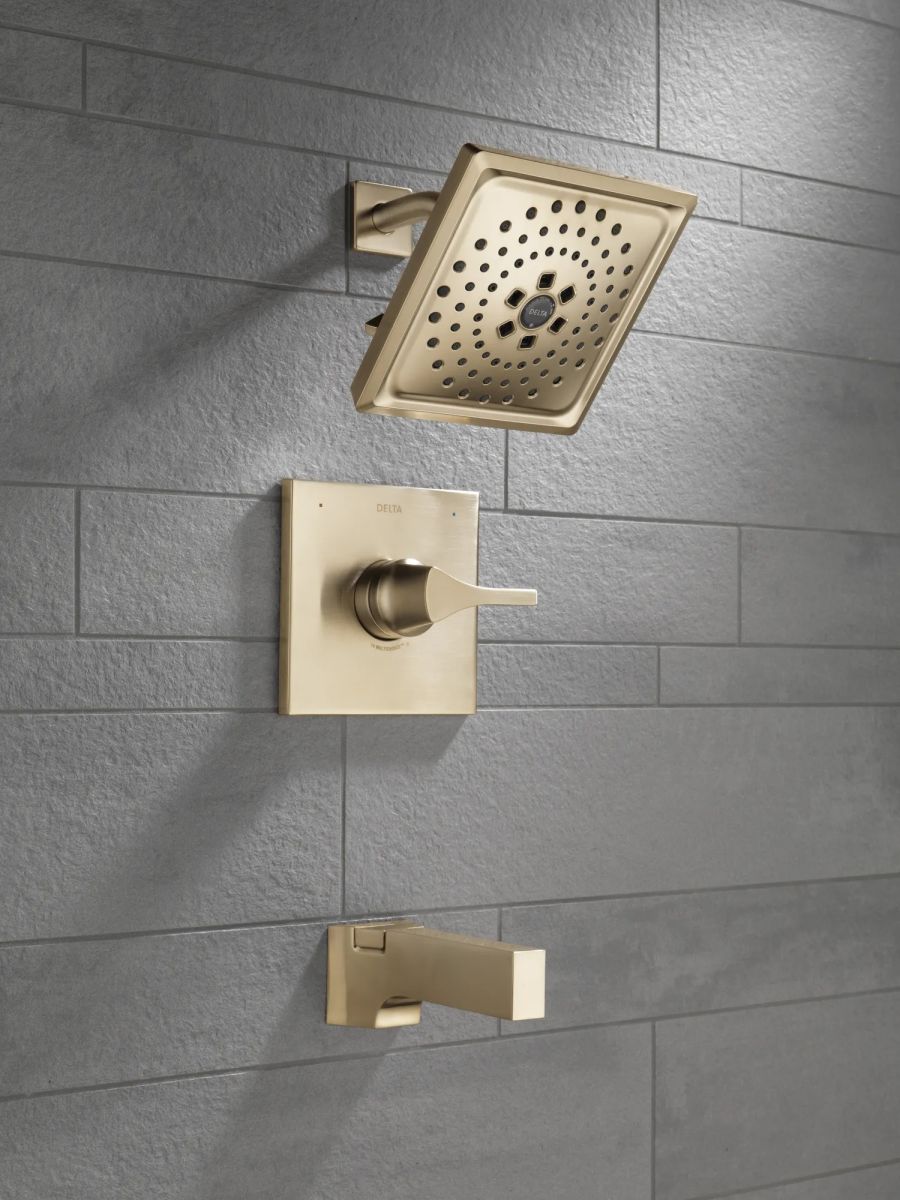DELTA Zura Monitor 14 Series H2OKINETIC Tub and Shower Trim — Champagne Bronze