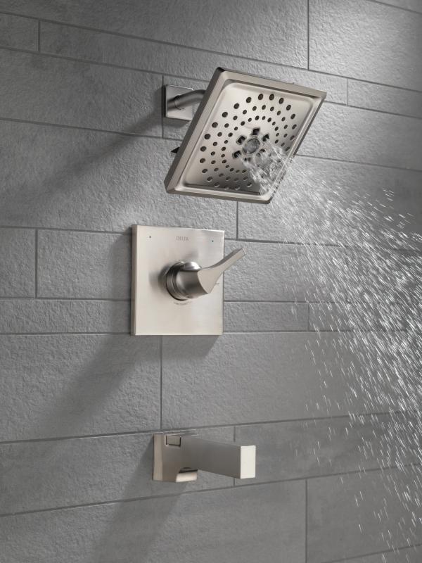 DELTA Zura Monitor 14 Series H2OKINETIC Tub & Shower Trim — Stainless