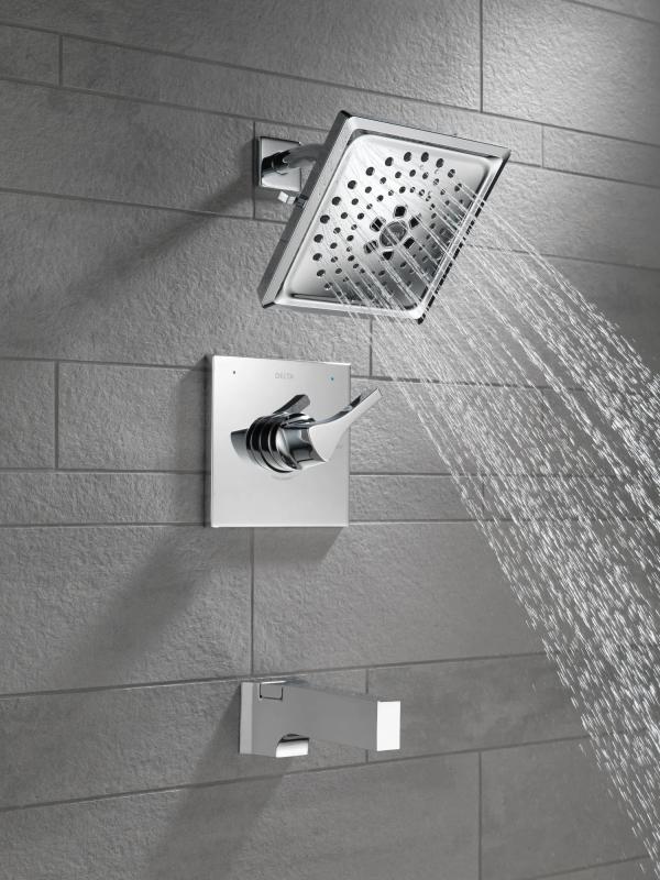 DELTA Zura Monitor 14 Series H2OKINETIC Tub & Shower Trim — Chrome
