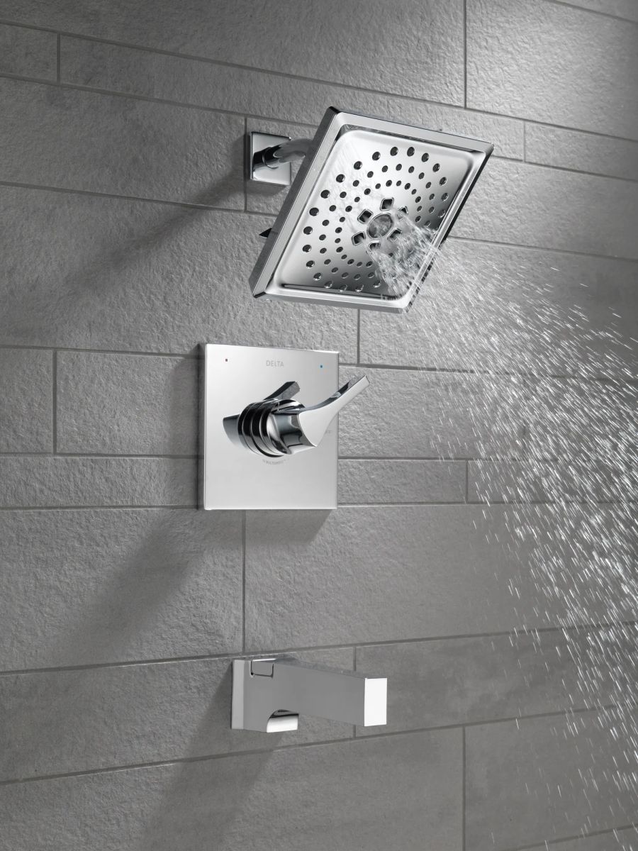 DELTA Zura Monitor 14 Series H2OKINETIC Tub & Shower Trim — Chrome