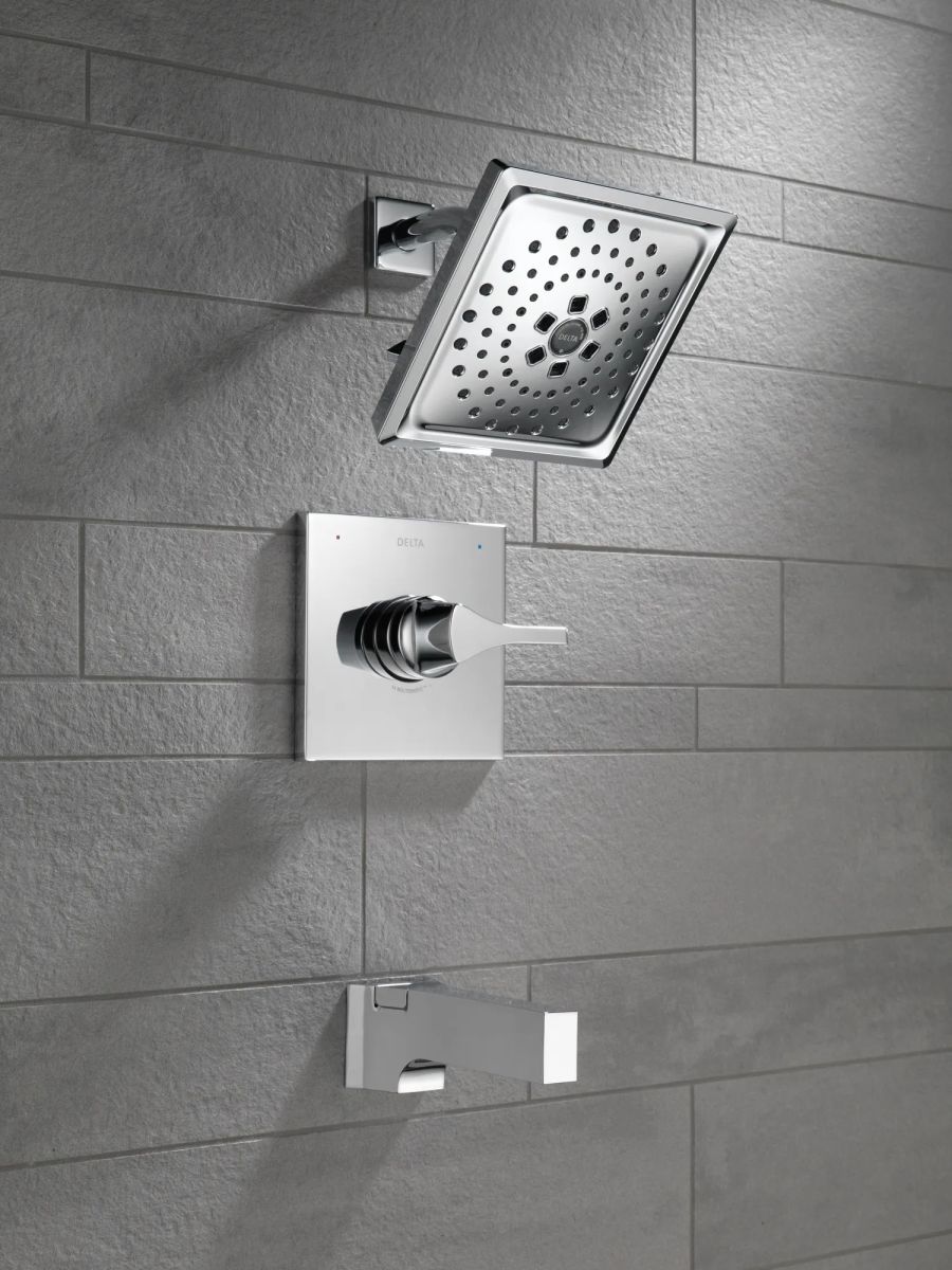 DELTA Zura Monitor 14 Series H2OKINETIC Tub & Shower Trim — Chrome