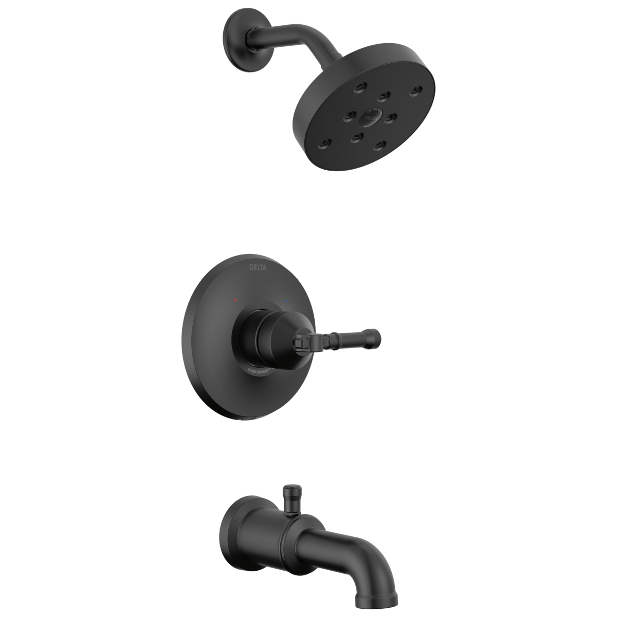 DELTA Broderick 14 Series Tub Shower Trim — Matte Black