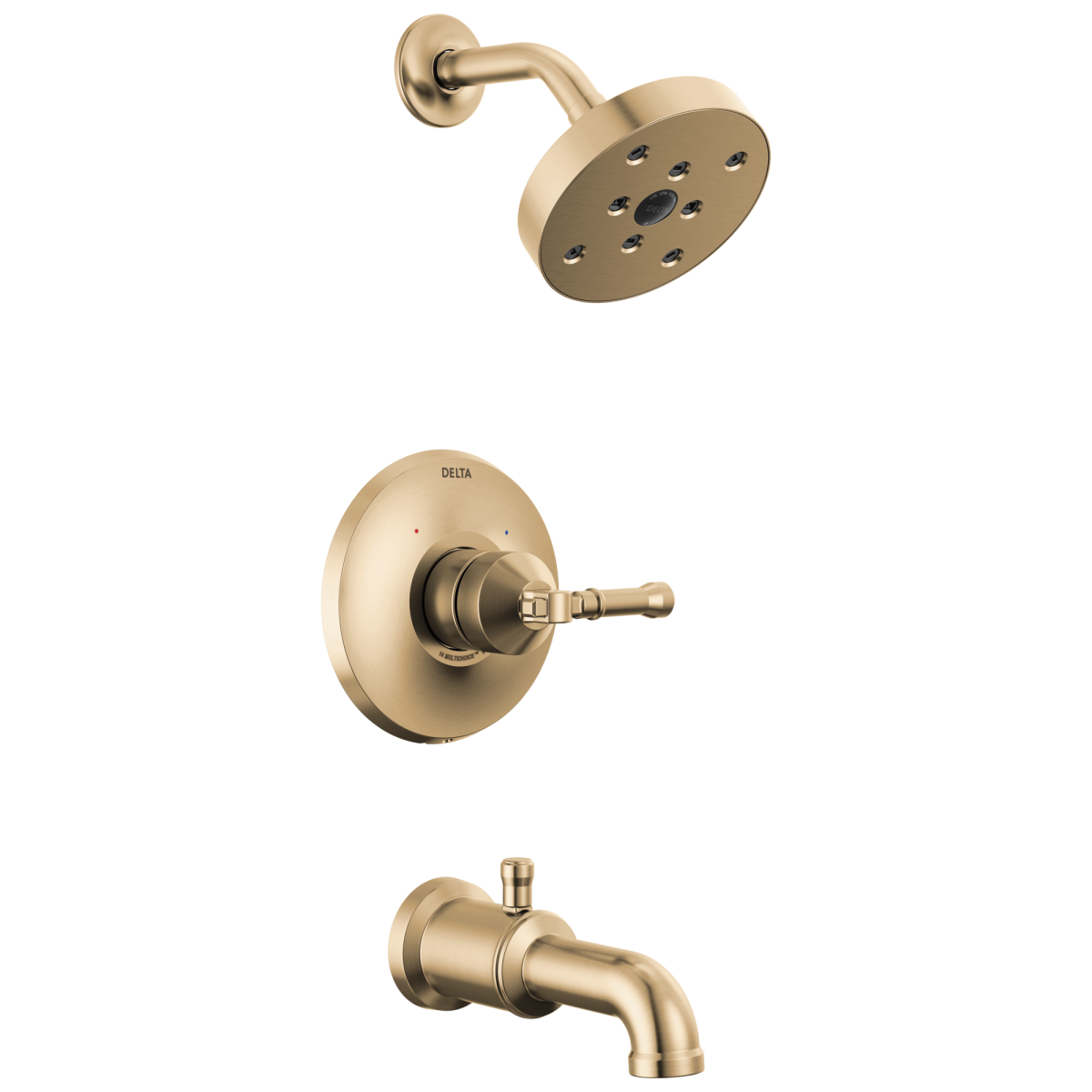 DELTA Broderick 14 Series Tub Shower Trim — Lumicoat® Champagne Bronze
