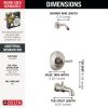 DELTA Broderick 14 Series Tub Shower Trim - Less Head — Lumicoat® Stainless