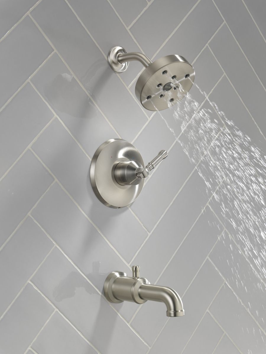 DELTA Broderick 14 Series Tub Shower Trim — Lumicoat® Stainless