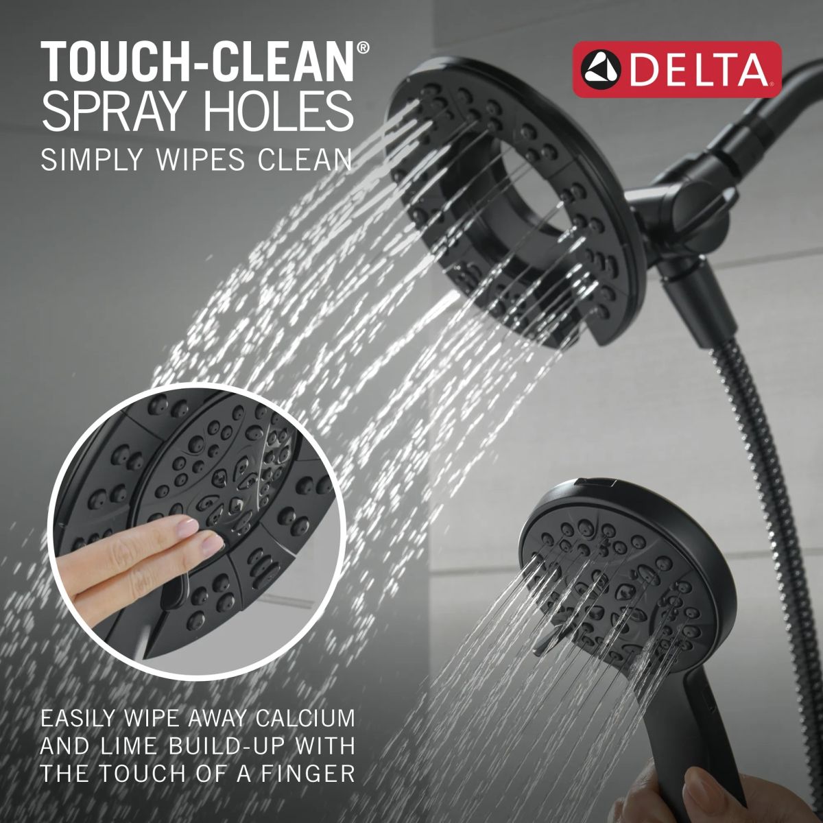 DELTA Albion  Monitor 14 Series Tub and Shower Trim Only with In2ition Hand Shower — Matte Black