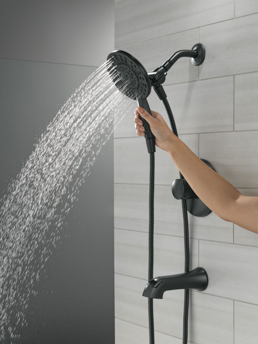DELTA Albion  Monitor 14 Series Tub and Shower Trim Only with In2ition Hand Shower — Matte Black