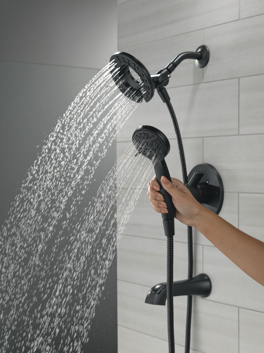 DELTA Albion  Monitor 14 Series Tub and Shower Trim Only with In2ition Hand Shower — Matte Black