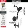 DELTA Albion  Monitor 14 Series Tub and Shower Trim Only with In2ition Hand Shower — Matte Black