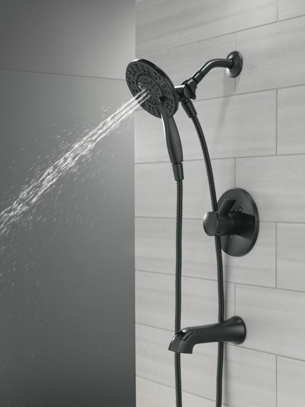 DELTA Albion  Monitor 14 Series Tub and Shower Trim Only with In2ition Hand Shower — Matte Black