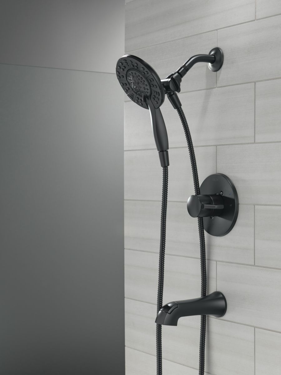 DELTA Albion  Monitor 14 Series Tub and Shower Trim Only with In2ition Hand Shower — Matte Black