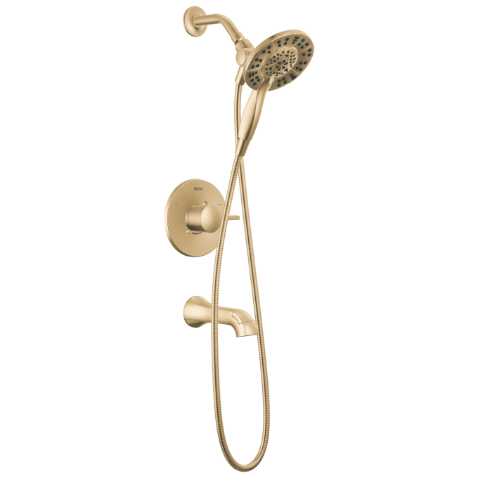 DELTA Albion  Monitor 14 Series Tub and Shower Trim Only with In2ition Hand Shower — Champagne Bronze