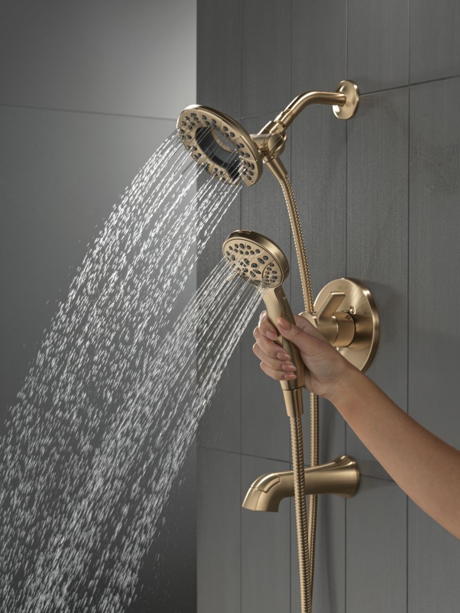 DELTA Albion  Monitor 14 Series Tub and Shower Trim Only with In2ition Hand Shower — Champagne Bronze