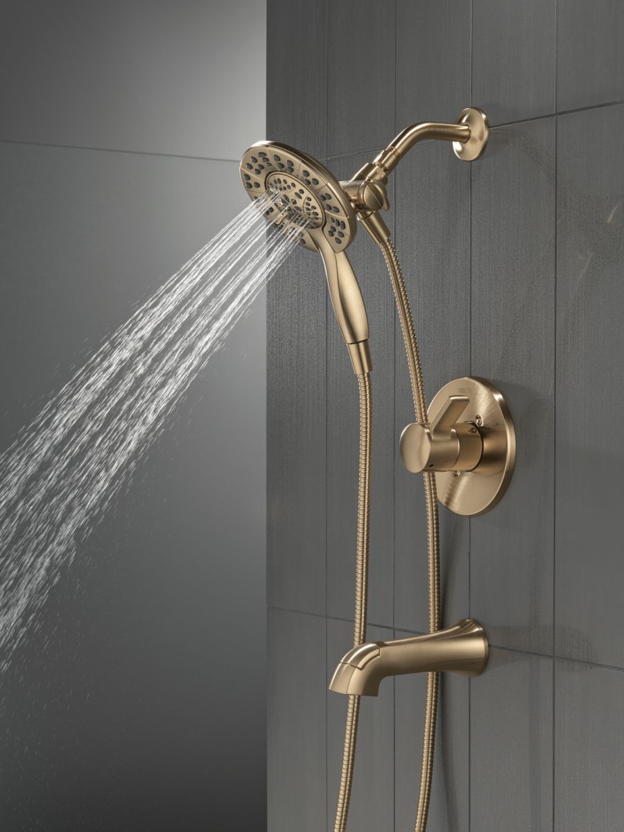 DELTA Albion  Monitor 14 Series Tub and Shower Trim Only with In2ition Hand Shower — Champagne Bronze