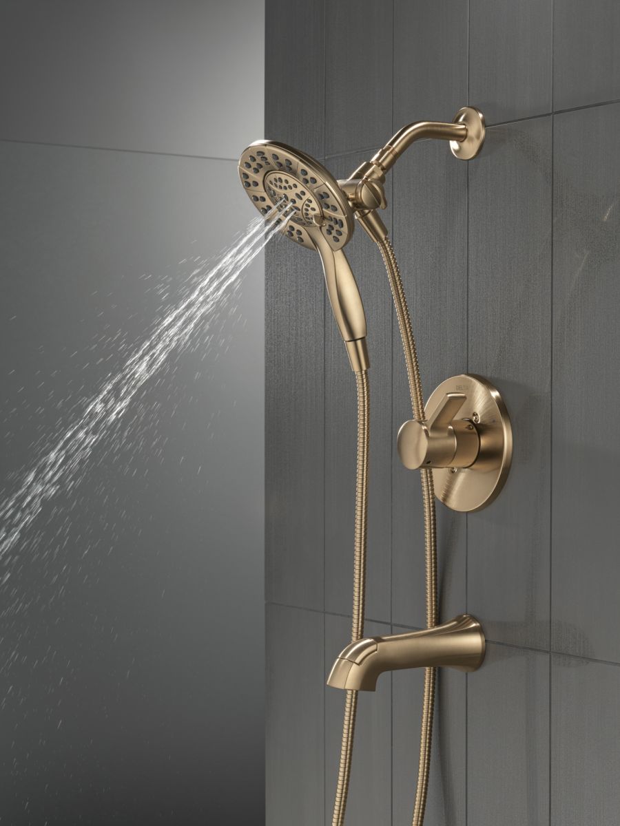 DELTA Albion  Monitor 14 Series Tub and Shower Trim Only with In2ition Hand Shower — Champagne Bronze