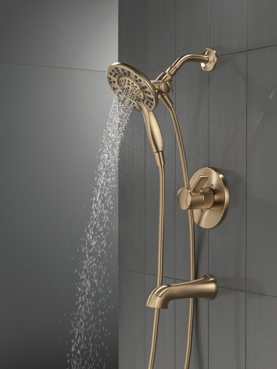 DELTA Albion  Monitor 14 Series Tub and Shower Trim Only with In2ition Hand Shower — Champagne Bronze
