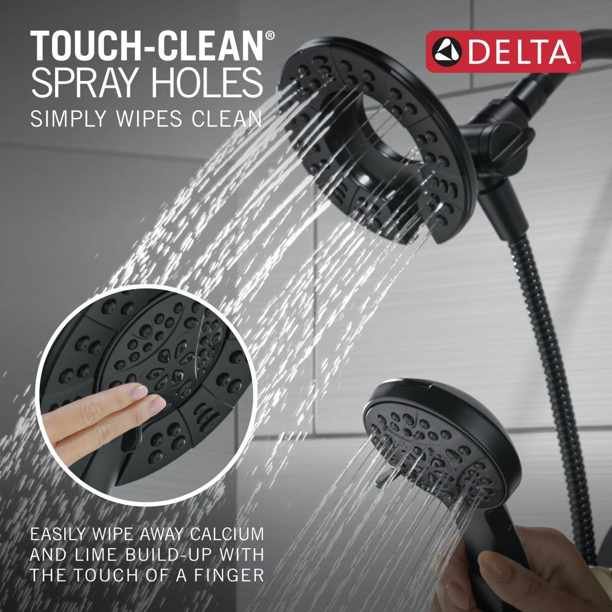 DELTA Albion  Monitor 14 Series Tub and Shower Trim Only with In2ition Hand Shower — Matte Black / Champagne Bronze