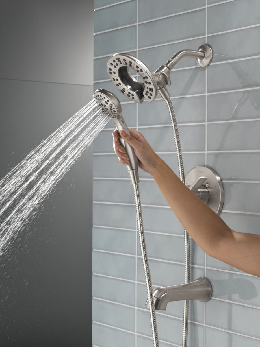 DELTA Albion  Monitor 14 Series Tub and Shower Trim Only with In2ition Hand Shower — Spotshield Brushed Nickel