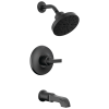 DELTA Tetra Monitor 14 Series Tub & Shower Trim — Matte Black