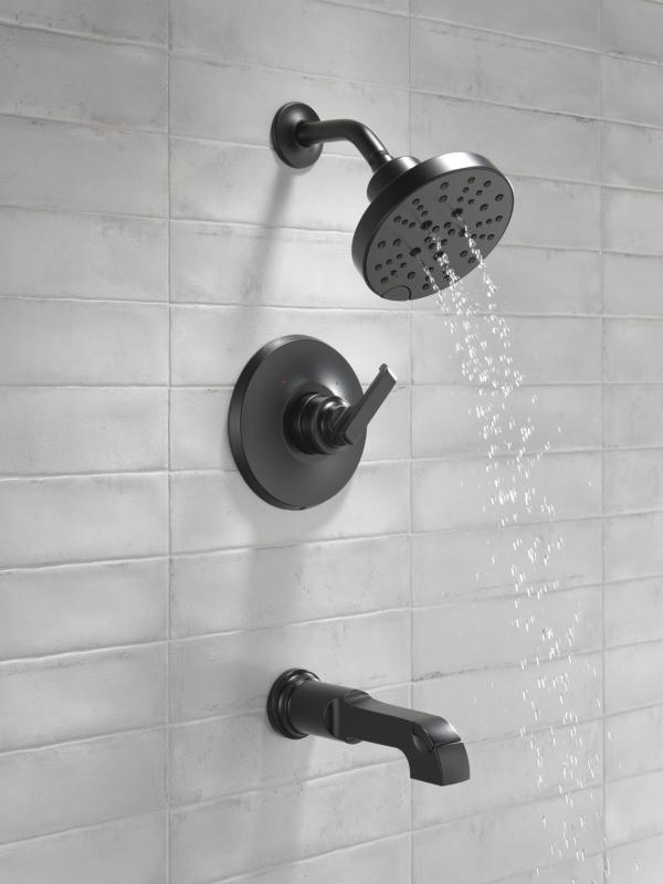 DELTA Tetra Monitor 14 Series Tub & Shower Trim — Matte Black