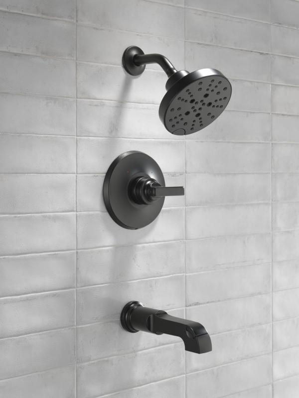 DELTA Tetra Monitor 14 Series Tub & Shower Trim — Matte Black