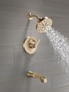 DELTA Tetra Monitor 14 Series Tub & Shower Trim — Lumicoat® Champagne Bronze