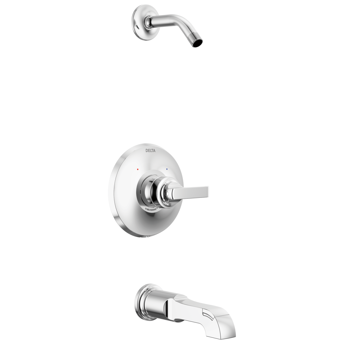 DELTA Tetra Monitor 14 Series Tub & Shower Trim - Less Head — Lumicoat® Chrome