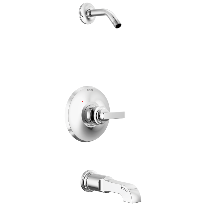 DELTA Tetra Monitor 14 Series Tub & Shower Trim - Less Head — Lumicoat® Chrome