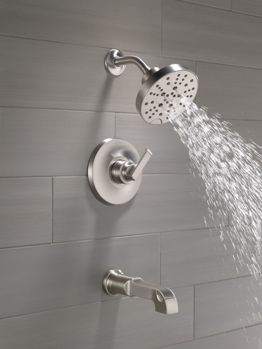 DELTA Tetra Monitor 14 Series Tub & Shower Trim — Lumicoat® Stainless