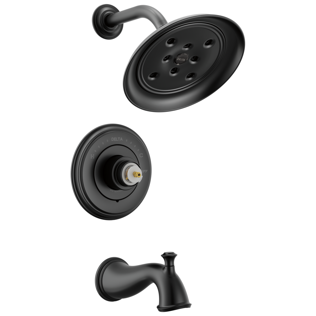 DELTA Cassidy 14 Series Tub Shower Trim — Matte Black