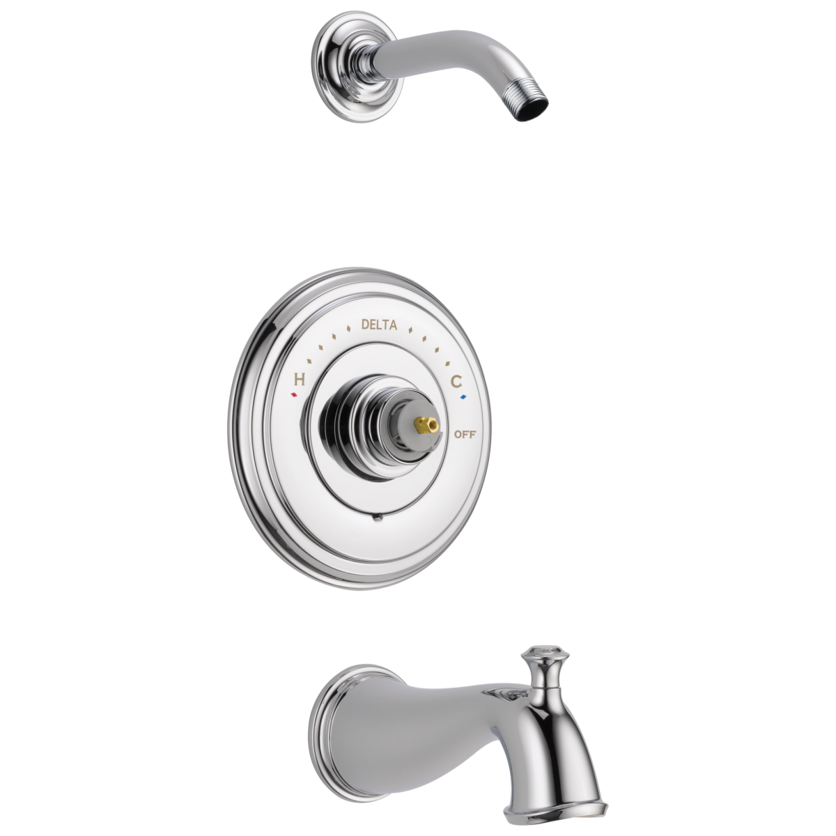 DELTA Cassidy Monitor 14 Series Tub & Shower Trim - Less Handle - Less Head — Chrome