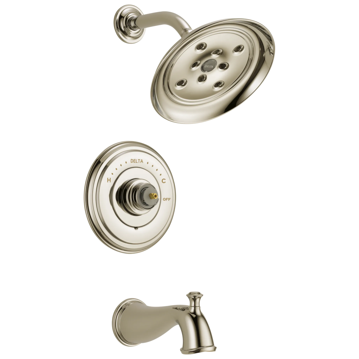 DELTA Cassidy Monitor 14 Series H2OKINETIC Tub & Shower Trim - Less Handle — Polished Nickel