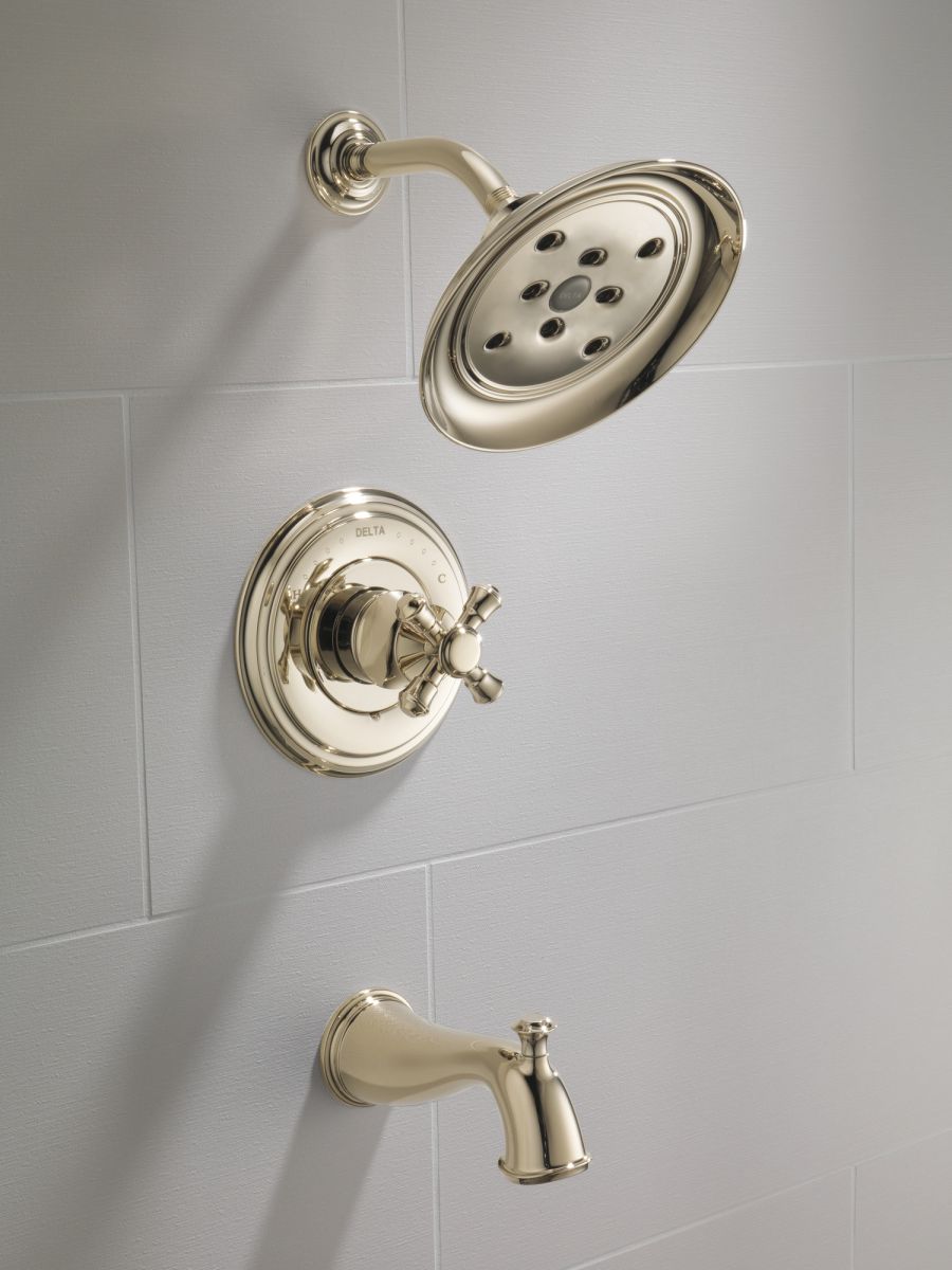 DELTA Cassidy Monitor 14 Series H2OKINETIC Tub & Shower Trim - Less Handle — Polished Nickel