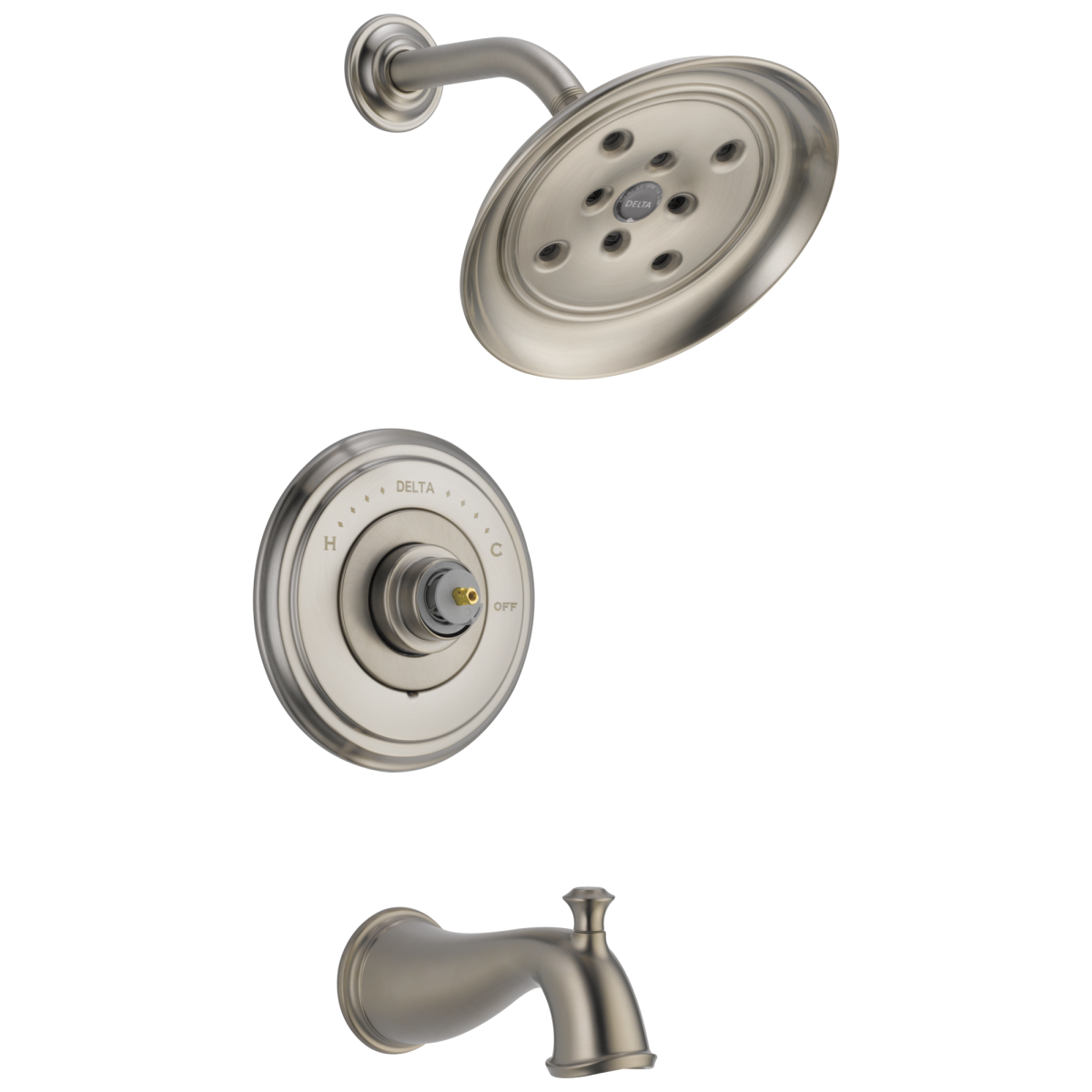 DELTA Cassidy Monitor 14 Series H2OKINETIC Tub & Shower Trim - Less Handle — Stainless