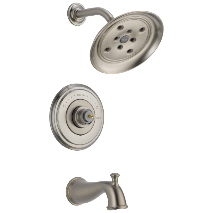 DELTA Cassidy Monitor 14 Series H2OKINETIC Tub & Shower Trim - Less Handle — Stainless